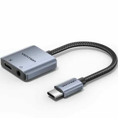 Adapter USB-C auf Jack 3.5mm Vention mit Ladung PD 60W