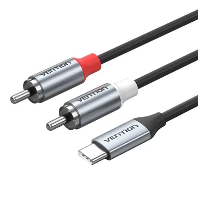 Audio USB-C Kabel zu 2x RCA 1m Vention BIKHF Grau