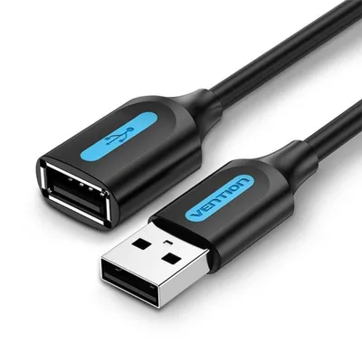 USB-Verlängerungskabel Vention CBIBF 1m USB 2.0 480Mbps Schwarz USB-Verlängerungskabel Vention CBIBF 1m USB 2.0 480Mbps Schwarz
