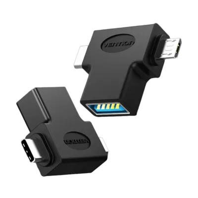 Adapter USB 3.0 Vention USB Typ-C Stecker - MicroUSB Stecker, 5Gbps, Schwarz