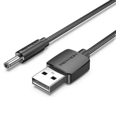 Vention CEXBF USB A auf DC 3.5mm Stromkabel 1m Schwarz 5V 24AWG