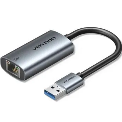 Adapter Vention CEZHB USB-A-RJ45 Gigabit Ethernet 0,15 m Grau