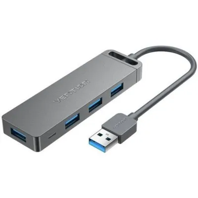 Hub Vention 4 Ports USB 3.0 CHLHB 5 Gbit/s MicroUSB PD Grau
