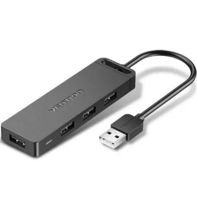 Hub Vention 4 Ports 480Mbps CHMHB USB 2.0 Stromversorgung 0.15m Grau