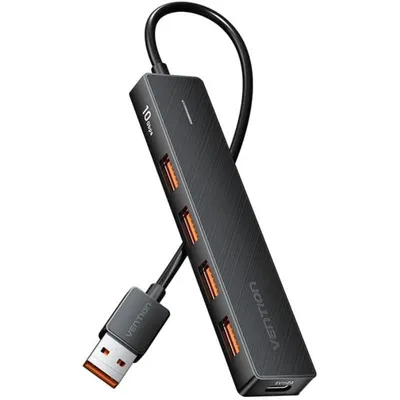 Vention CHOBB Hub 5 in 1 USB-A 3.2 Gen 2 auf USB-A 3.2 Gen2 x4/USB-C 10G 0,15 m Schwarz