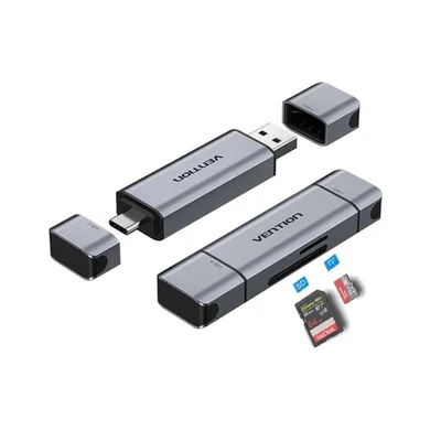 Vention CLKB0 Externer Kartenleser USB 3.0 und USB-C Schwarz