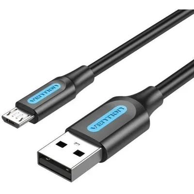 USB-Kabel Vention COLBI USB-A auf MicroUSB-B 3m Nylon 480 Mbps Schwarz