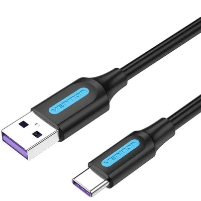 Vention CORBF-Kabel USB 2.0-Stecker auf USB Typ-C-Stecker, 1 m, Schwarz