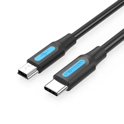 USB 2.0 Typ-C zu Mini-USB B Kabel Vention 1m Schwarz USB 2.0 Typ-C zu Mini-USB B Kabel Vention 1m Schwarz