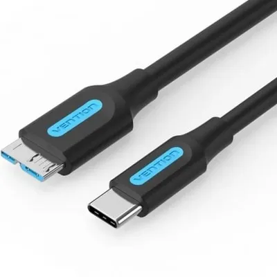 Vention CQABD USB 3.0 MicroUSB auf USB-C Kabel 5Gbps 50cm Schwarz