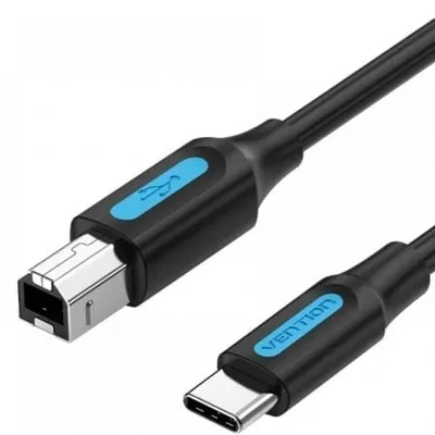 VENTION CQUBG USB 2.0-Kabel, 1,5 m, Typ-C auf Typ-B-Stecker, 480 Mbit/s, Schwarz