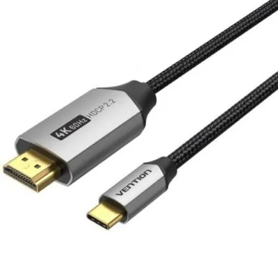 HDMI-Adapterkabel Vention CRBBF USB Typ-C auf HDMI 4K 60Hz 1m SchwarzHDMI-Adapterkabel Vention CRBBF USB Typ-C auf HDMI 4K 60Hz 1m Schwarz