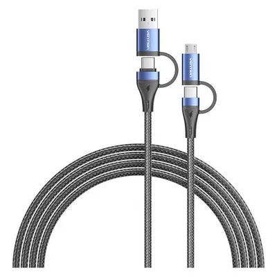 Vention 4in1 USB cable USB 2.0 CTLLH 2m (black)
