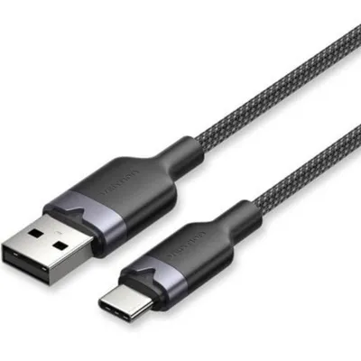 USB 2.0 Kabel Vention CTNBF 1m Schwarz 60W 480Mbps USB-C zu USB-A