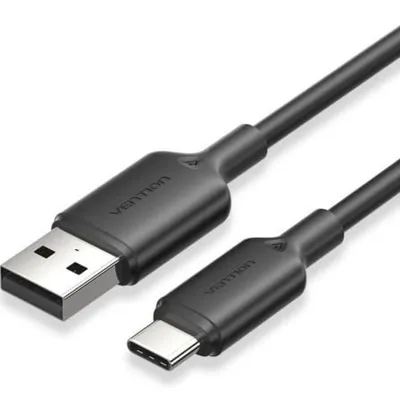 Vention CTQBH USB 2.0 Typ-C-Kabel, 2 m, 60 W, 480 Mbit/s, Schwarz