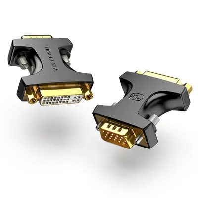 Adapter Vention DDDB0 VGA Stecker - DVI Buchse 1080P PVC Schwarz
