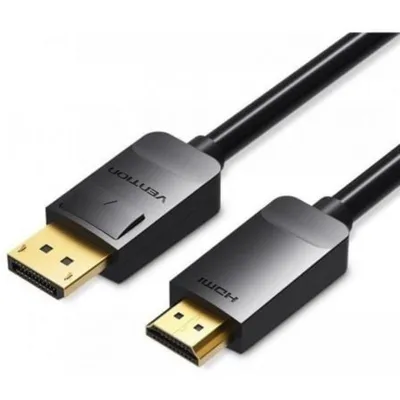 Vention HADBI DisplayPort auf HDMI Kabel 3m Schwarz Vergoldete Kontakte