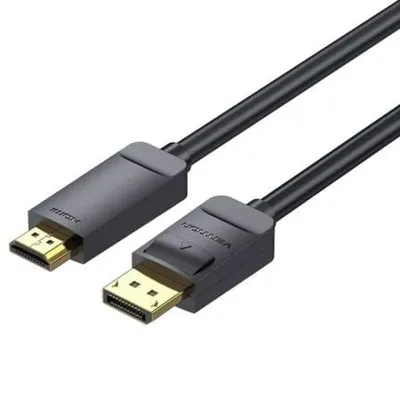 Vention HAGBF DisplayPort auf HDMI 4K Adapterkabel 1m geschirmt schwarz
