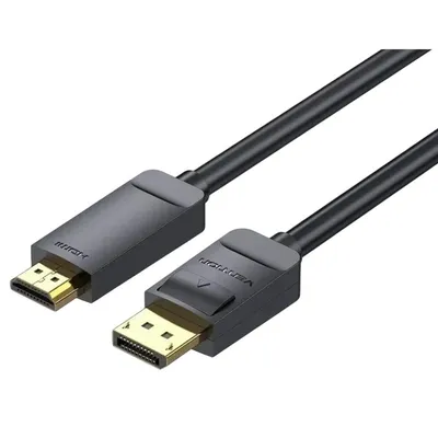 Vention UltraHD 4K DisplayPort-Stecker auf HDMI-Stecker-Konverterkabel, 1,5 m, Schwarz
