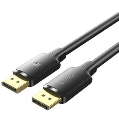 DisplayPort-Kabel VENTION HAKBH 2m 4K60Hz schwarz vergoldete Kontakte 30AWG