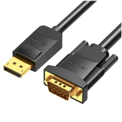 Vention HBLBG DP-auf-VGA-Konverterkabel, 1,5 m, doppelt geschirmt, 1080p, Schwarz