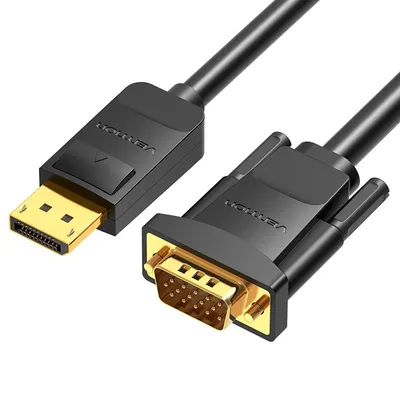 Vention Konverterkabel DisplayPort-Stecker auf VGA-Stecker, 2 m, Schwarz