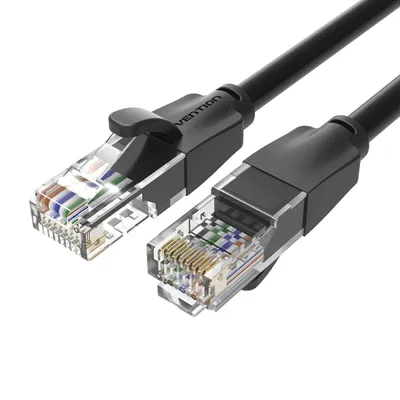Vention Netzwerkkabel RJ45 Cat6 UTP AWG 26 0,5m Schwarz