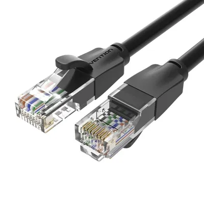 Netzwerkkabel Vention IBEBS Cat.6 UTP 25m Schwarz Gigabit RJ45