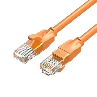 Netzwerkkabel Vention IBEOF Cat.6 1m Orange Gigabit PVC RJ45 Gold