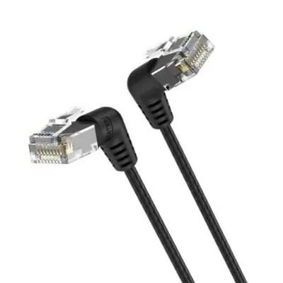 Netzwerkkabel Vention IBOBG Cat.6A 1,5m RJ45 360° drehbarer Kopf Schwarz