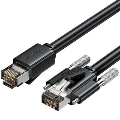 Netzwerkkabel Vention IBUBH Cat.6A SFTP 2 m geschirmt schwarz Industrieeinsatz
