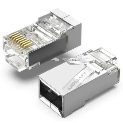 Vention Cat.6 FTP RJ45 Modular Stecker 10 Stück transparent silber Vention Cat.6 FTP RJ45 Modular Stecker 10 Stück transparent silber