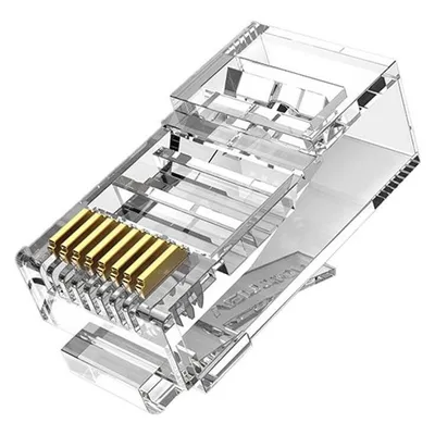 Vention Modular RJ45 Cat.6 UTP Connector IDDR0-100 Transparent 100 pcs.
