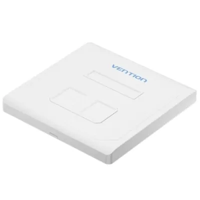 Wandplatte Vention IFEW0 2 Ports RJ45 Keystone Typ 86