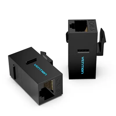 Adapter Vention IPGB0-5 RJ45 Buchse zu RJ45 Buchse Cat6 UTP 5 Stück Schwarz