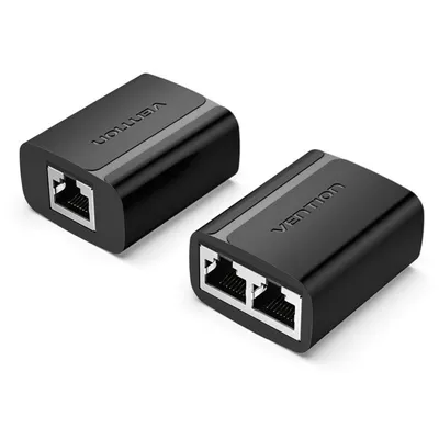 Vention IPTB0 RJ45 Splitter 100Mbps 2 Stück Schwarz RJ45 Adapter