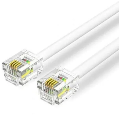 Telefonkabel Vention IQBWJ RJ11 6P4C Flach 5m Weiß Telefonkabel Vention IQBWJ RJ11 6P4C Flach 5m Weiß