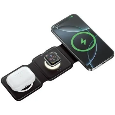Kabellose Ladeplattform Vention FGG 3-in-1 MagSafe LED-Nachtlicht Kabellose Ladeplattform Vention FGG 3-in-1 MagSafe LED-Nachtlicht