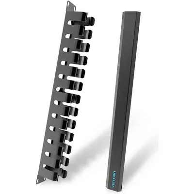 Kabelorganizer Vention KHAB0 24 Ports schwarz für Ethernet