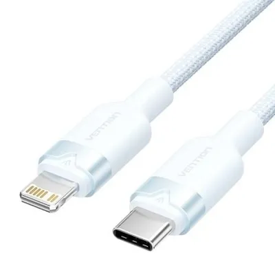 Vention LALSF USB-C Lightning-Kabel, 1 m, Blau, 27 W, 480 Mbit/s, geflochtene Baumwolle