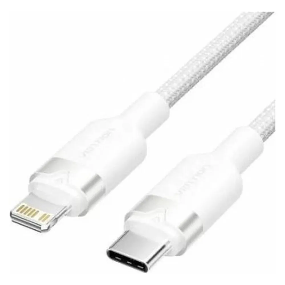 Vention LALWH USB Typ-C auf Lightning Kabel 2m Weiss 27W 480Mbps