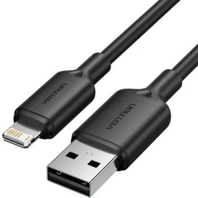 USB 2.0 Lightning Kabel Vention LAMBH 2m Schwarz