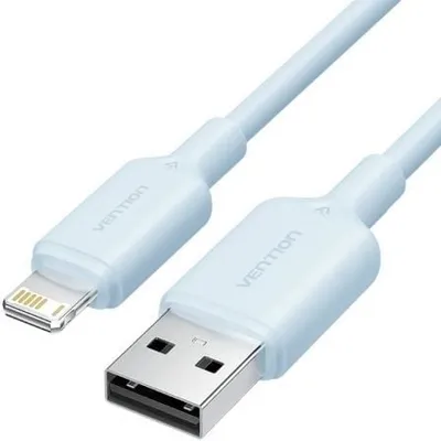 Vention LAMSF USB 2.0 Lightning-Kabel, 1 m, Blau, 480 Mbit/s, 2,4 A, Stecker-Stecker