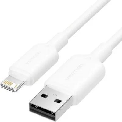 USB 2.0 Lightning Kabel 2m 480Mbps Vention LAMWH Weiß