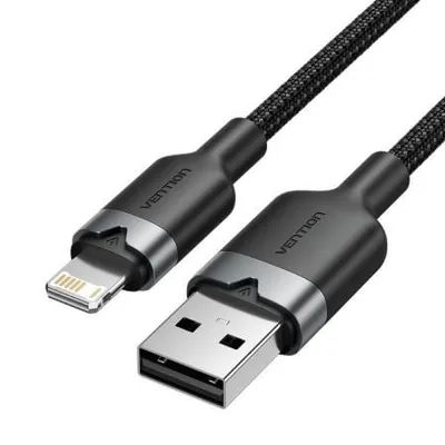 Vention LANBF Lightning-USB-Kabel, 480 Mbit/s, 1 m, Schwarz