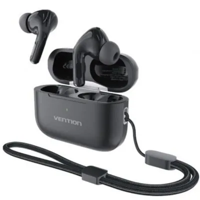 Auriculares Vention Echo Lite E11 Plus inalámbricos Bluetooth 6.0 Uso diario Estuche de carga Schwarz