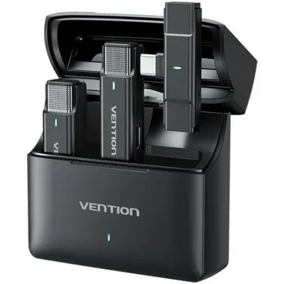 Vention NCAB0 USB-C Kabelloses Doppelmikrofon mit Geräuschunterdrückung und Ladeetui