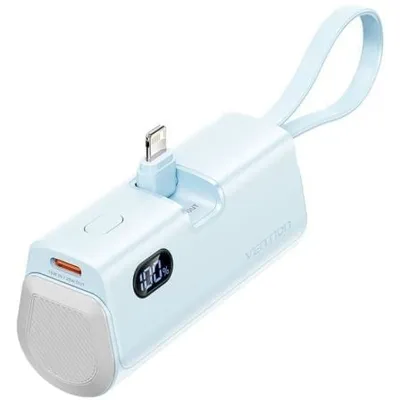Powerbank Vention FHRL0 4800mAh 22,5W USB-C Lightning Integriert Blau