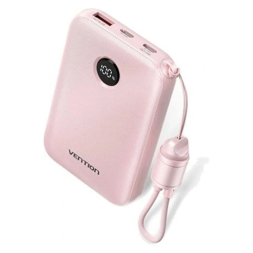 Powerbank Vention FKAP0-C 10000 mAh 22.5W USB-C USB-A Rose