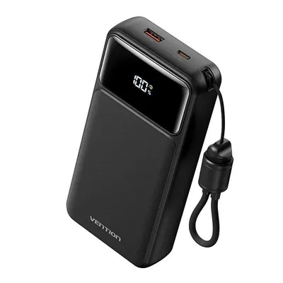 Powerbank Vention XGYP0-40-TY 20000 mAh 22.5W Schwarz